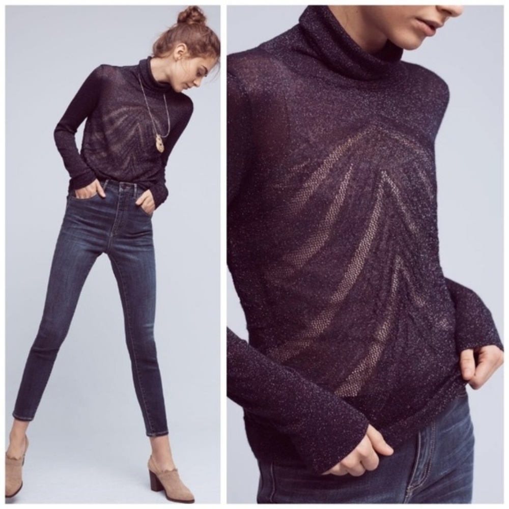 2 for1! Sheer Anthropologie turtlenecks